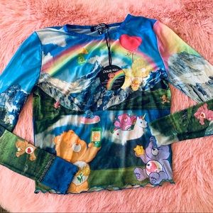 New Care Bears Mesh Long Sleeve T-shirt Large
